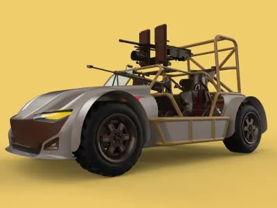 DESERT PATROL VEHICLE MILITARY DPV DUNE BUGGY 3D model