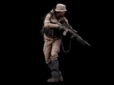3D Body Scan Reece Bates Army Seal Team 3D model