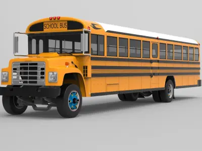 Blue Bird International S1800 School Bus 3D model