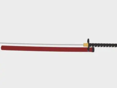 Samuray samurai sword 3D model