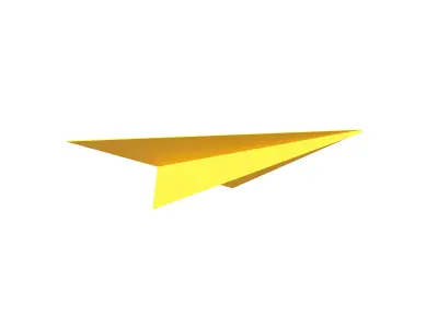 Paper Plane v5 005 Low-poly 3D model