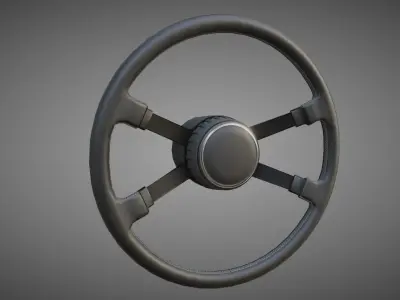Porsche Backdate Steering Wheels Low-poly 3D model
