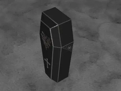 Stylish Vampire Coffin Free 3D model