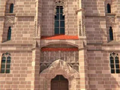 The Black Church - Monument Low-poly 3D model