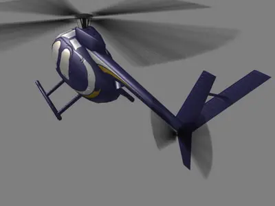 Hughes 500 V5 Helicopter Low-poly 3D model