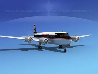 Douglas DC-6 Trans Continental 3D model