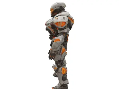 scifi morphed cyborg from dead space extremely detailed hyper... 3D model