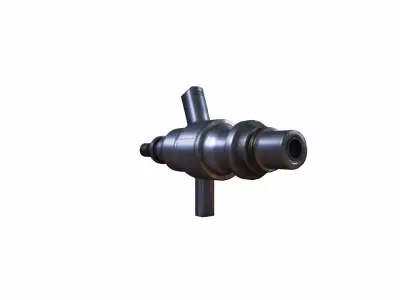3d Model Diesel Car Engine Set Of Fuel Injector 3D model