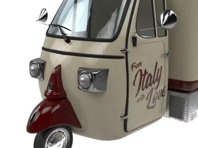 Piaggio ape pizza trailer 3D model