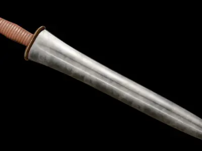 Greek Sword Xiphos 03 Low-poly 3D model
