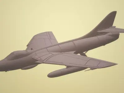 HAWKER HUNTER MK-56 1-72 SCALE HIGHLY DETAILED MODEL 3D print model