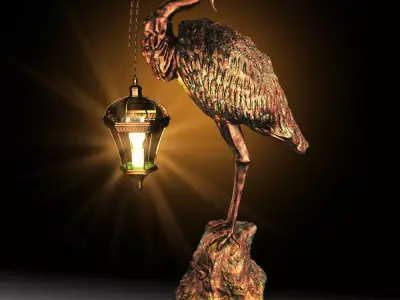  lamp heron 3D model