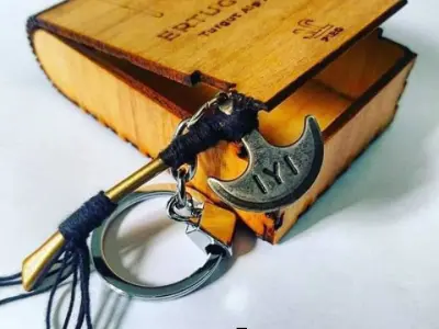 Stylized Axe With Box Free low-poly 3D model