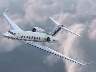 Gulfstream G650 Rigged 3D model