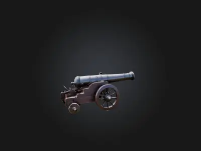 Cannon 3D model 13