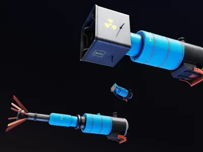 Thomas the Trinity of Explosions Low-poly 3D model