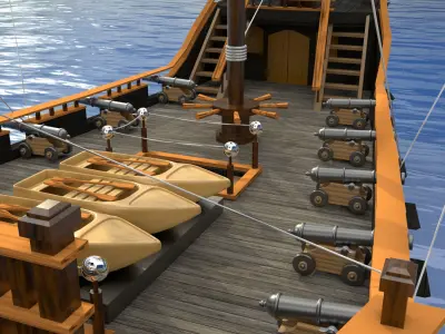 BLACK PEARL Low-poly 3D model