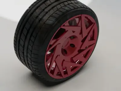 Akida rims wheel auto garage tuning 3D model