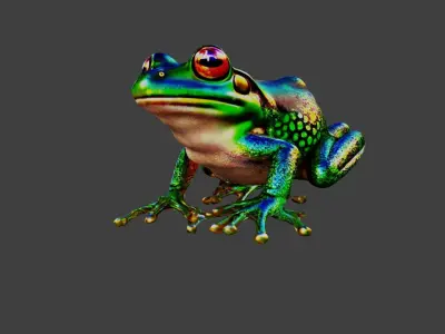 Frog Animal Low-poly 3D model