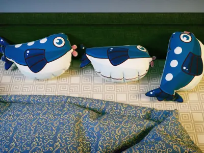  Fish Piilow 3D model