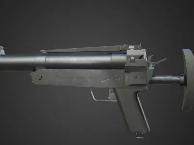 HK69A1 Grenade Launcher Low-poly 3D model