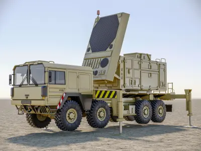 Radar AN MPQ-53 MAN KAT 3D model