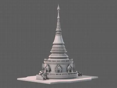 Pagoda V03 Low-poly 3D model