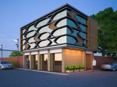 commercial office building 3D model