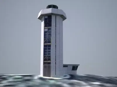 Fitzroy Island Lighthouse Low poly 3D model