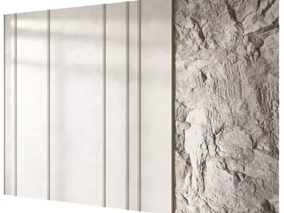 Headboard wall panel 014 Free 3D model