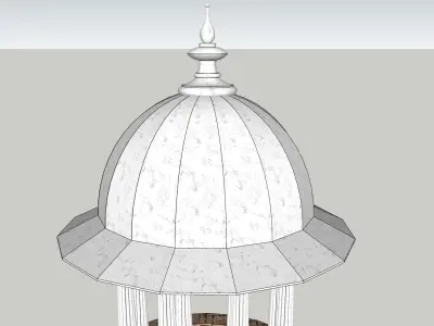 indian stone chatri 3D model