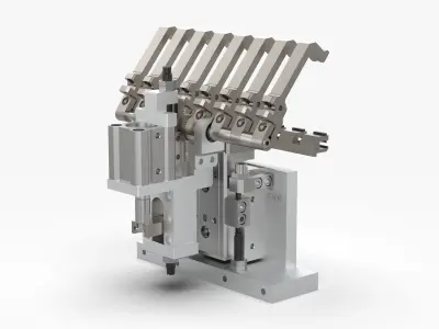 Rack and Pinion Gripper Mechanism 3D model