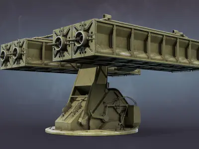 Strela-10 9K35 Missile System Low-poly 3D model