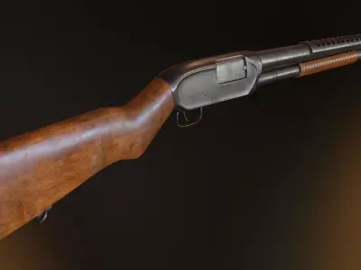   Winchester M12  Low-poly 3D model
