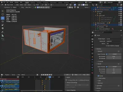 Isometric Convenience Store in blender 3D model