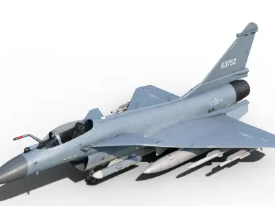 4 Paintschemes J-10CE Fighter Jet J-10C Variant J10C PAKAF PLAAF Low-poly 3D model