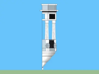 indian jodhouri stone jharoha bay window Low-poly 3D model