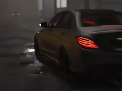 Car Chase animation Free 3D model