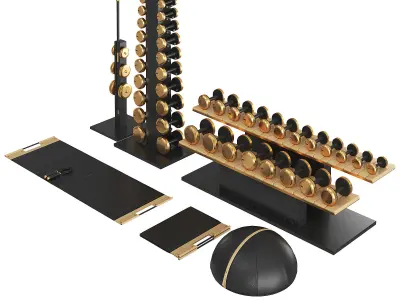 PENT luxury fitness equipment part 3 Black 3D model