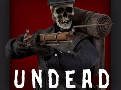 UNDEAD SOLDIER Low-poly 3D model