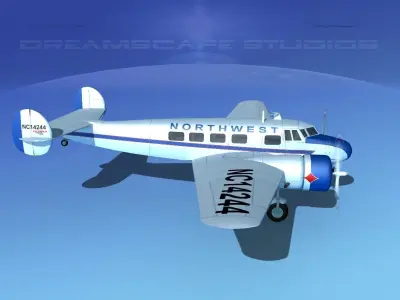 Lockheed L10 Electra Nortwest 3D model