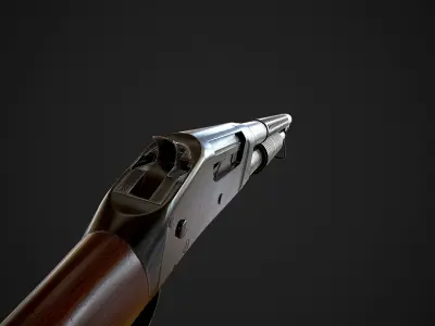 WINCHESTER 1897 Low-poly 3D model