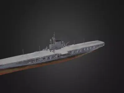Midway aircraft carrier Free 3D model