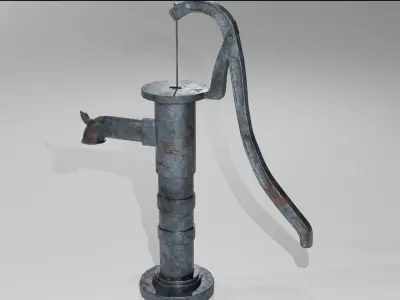 Old hand pump 3D model