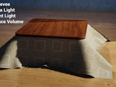 Simple Japanese Kotatsu Free 3D model
