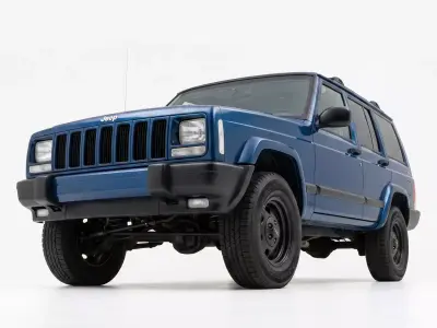 Classic Jeep Cherokee XJ SUV Low-poly 3D model