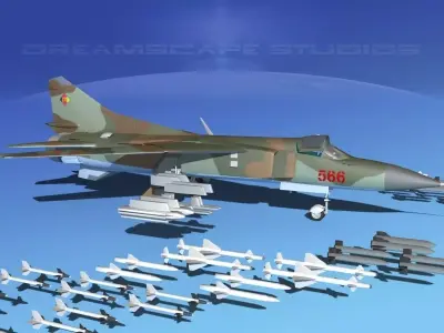 Mig 23 Flogger B V14 East Germany 3D model