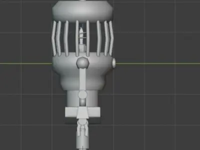 low poly robot Low-poly 3D model