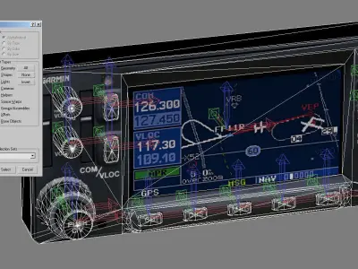 Garmin GNS 430 GPS Nav Comm Low-poly 3D model