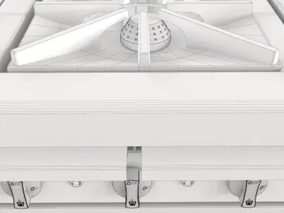 Stove Kitchen Industrial 3D model